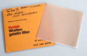 Kodak Wratten 81B  gelatin filter 75mm square  Filter