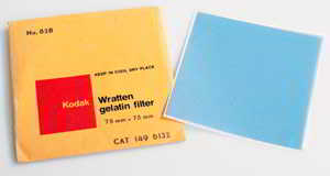 Kodak Wratten 82B  gelatin filter 75mm square  Filter