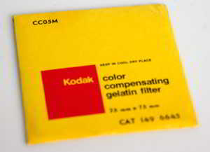 Kodak Wratten CC05M Magenta gelatin filter 75mm square  Filter